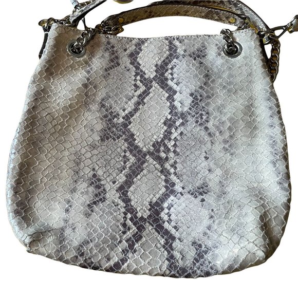 Michael Kors Faux Snakeskin Purse with Crossbody Strap - Picture 2 of 10
